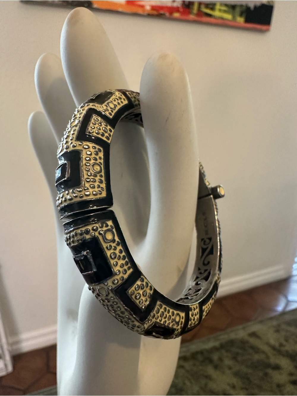 Matthew Campbell Lorenza MCL 925 silver enamel chocolate sapphire bracelet 60g